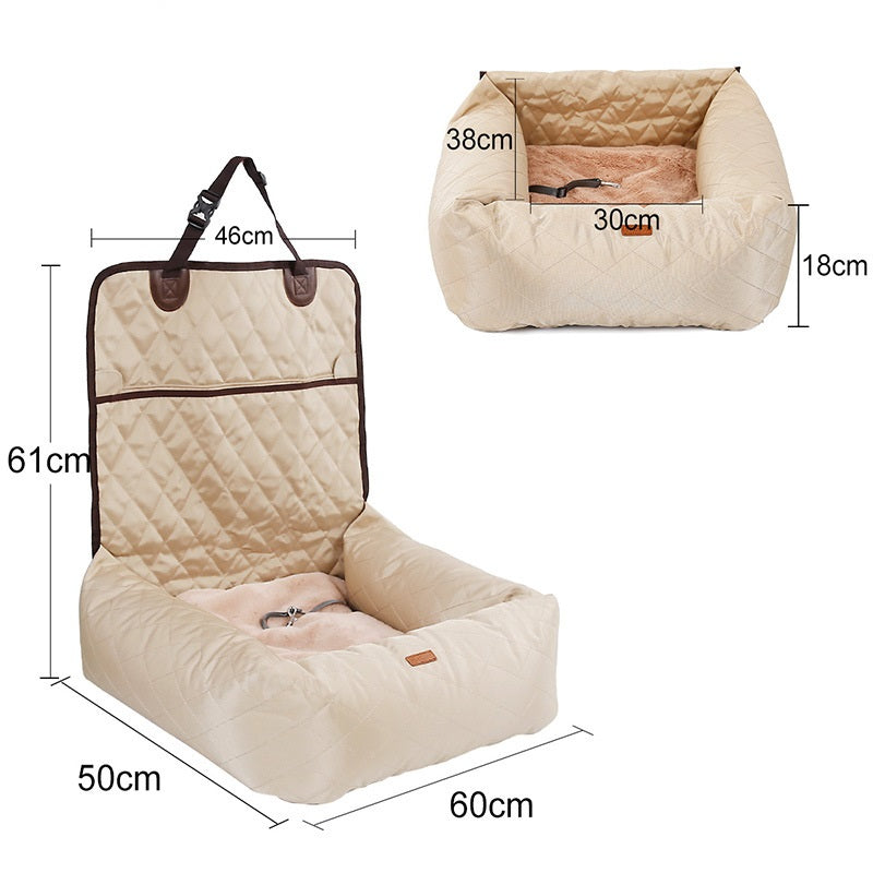 2 In 1 Pet Dog Folding Car Carrier