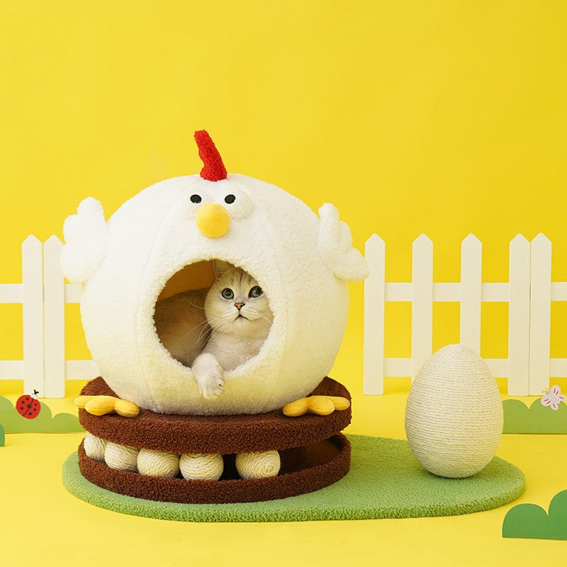 Chick Cat House Turntable Toys