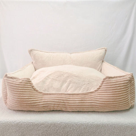Removable And Washable Plush Warm Pet Dog Bed
