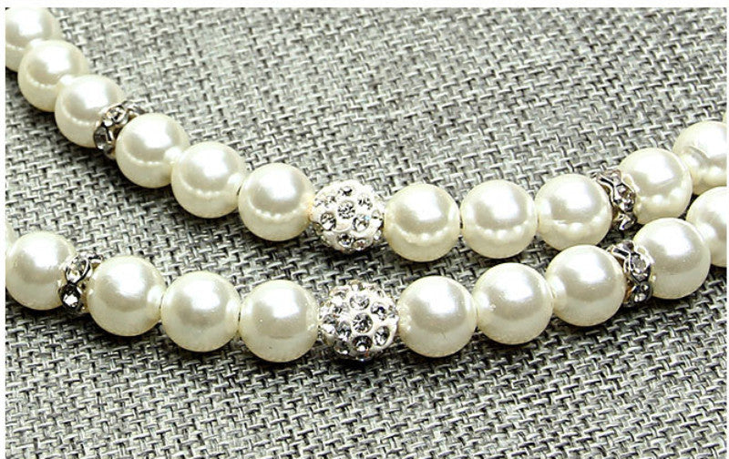 Pet dog leash pearl collar