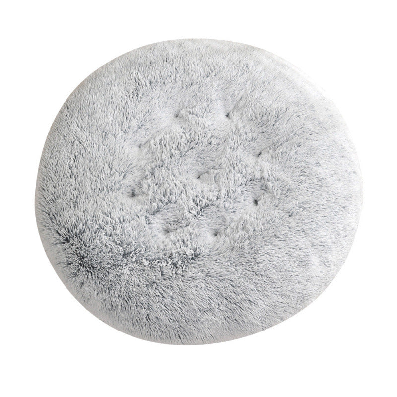 Round Pet Plush Warm Sleep Dog Bed