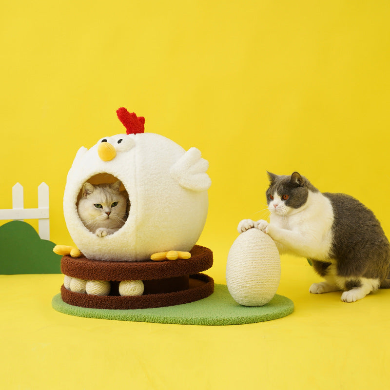 Chick Cat House Turntable Toys