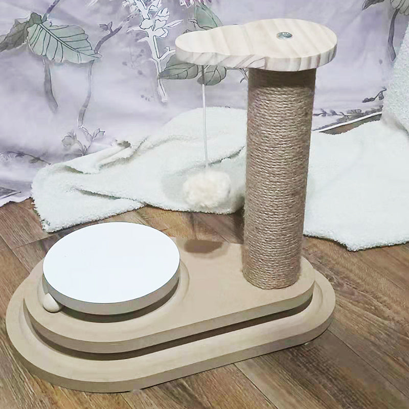 Solid Wood Bite-resistant Funny Cat Stick Toy